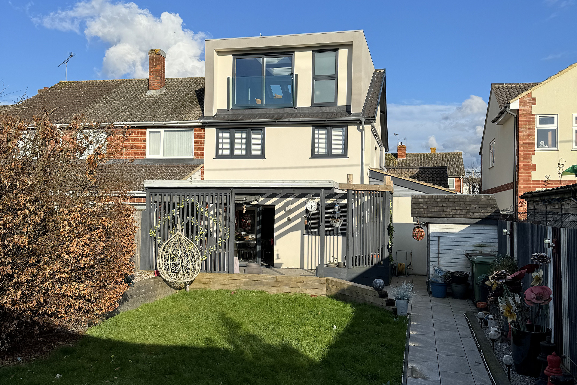 Flat Roof Dormer After Rear View