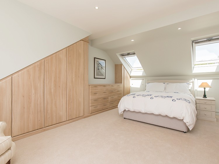 Interior of a bedroom in loft