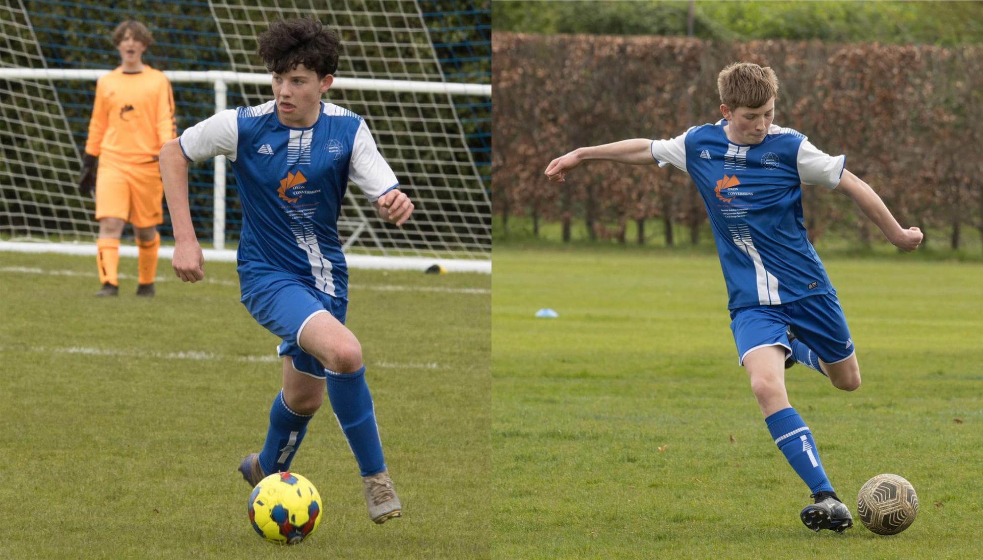 Two youth footballers