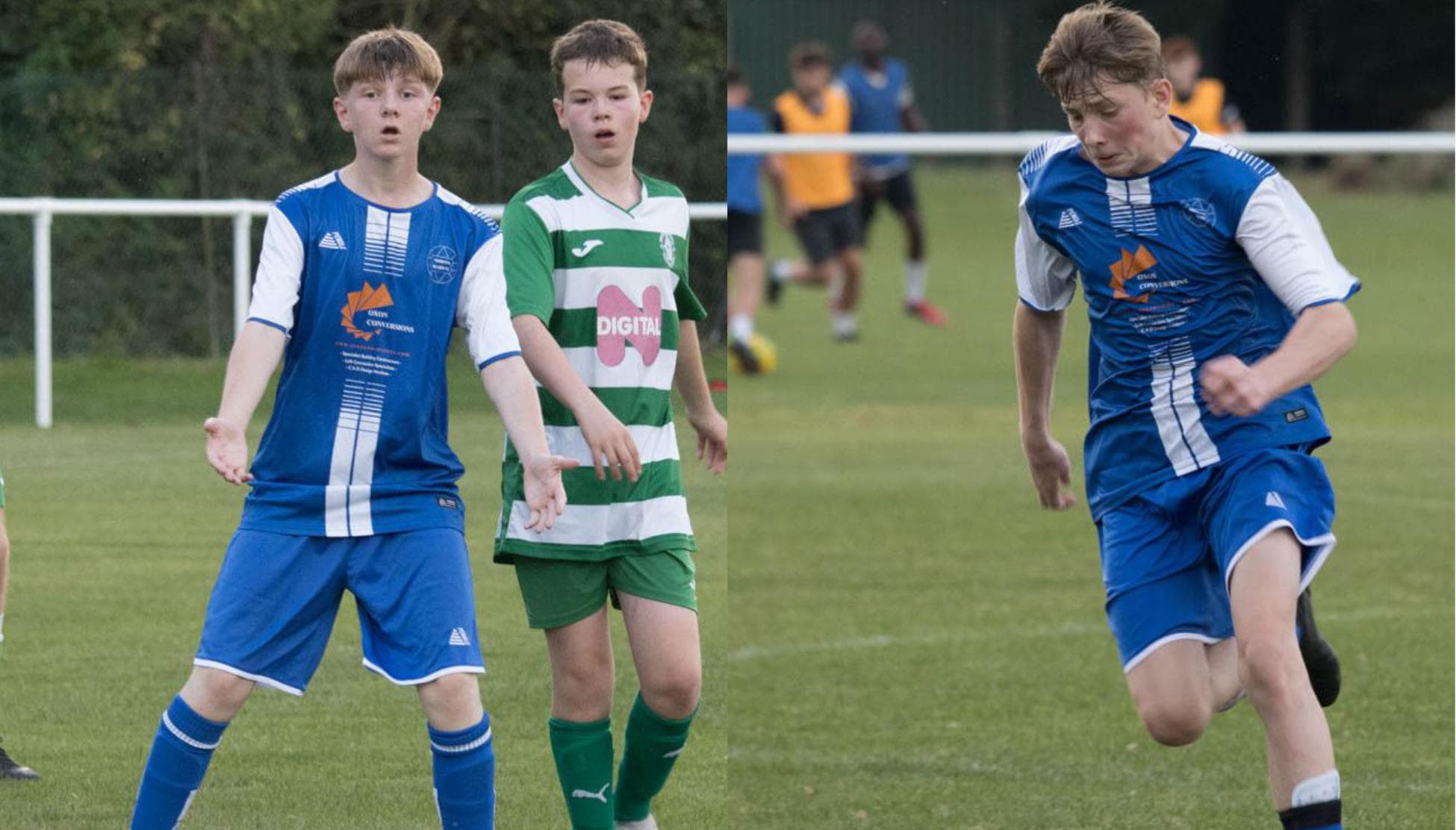 Several youth footballers